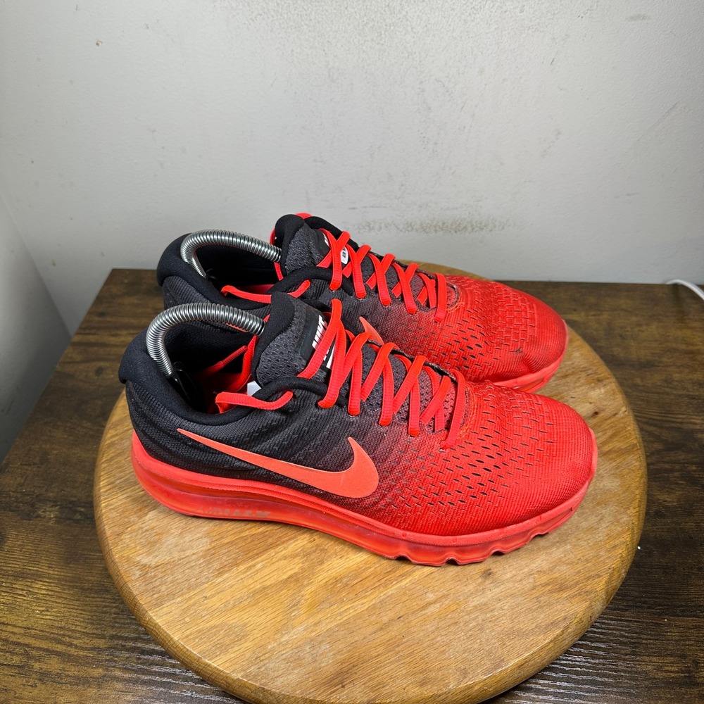 Nike Air Max Men's Running Shoes Red Black Size 7.5 Athletic 849559-600